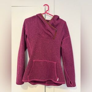 Stio Women's Heathered Magenta Pullover with Contrast Trim